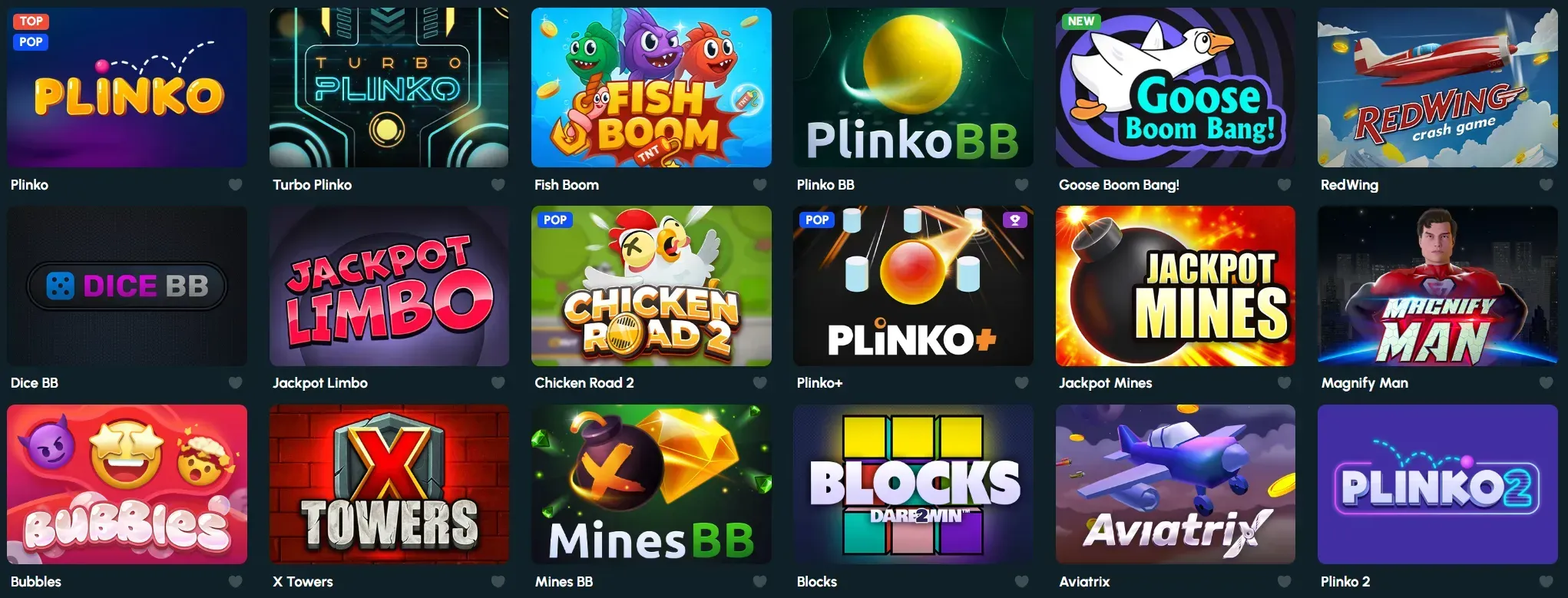 Rollizor Casino mini games