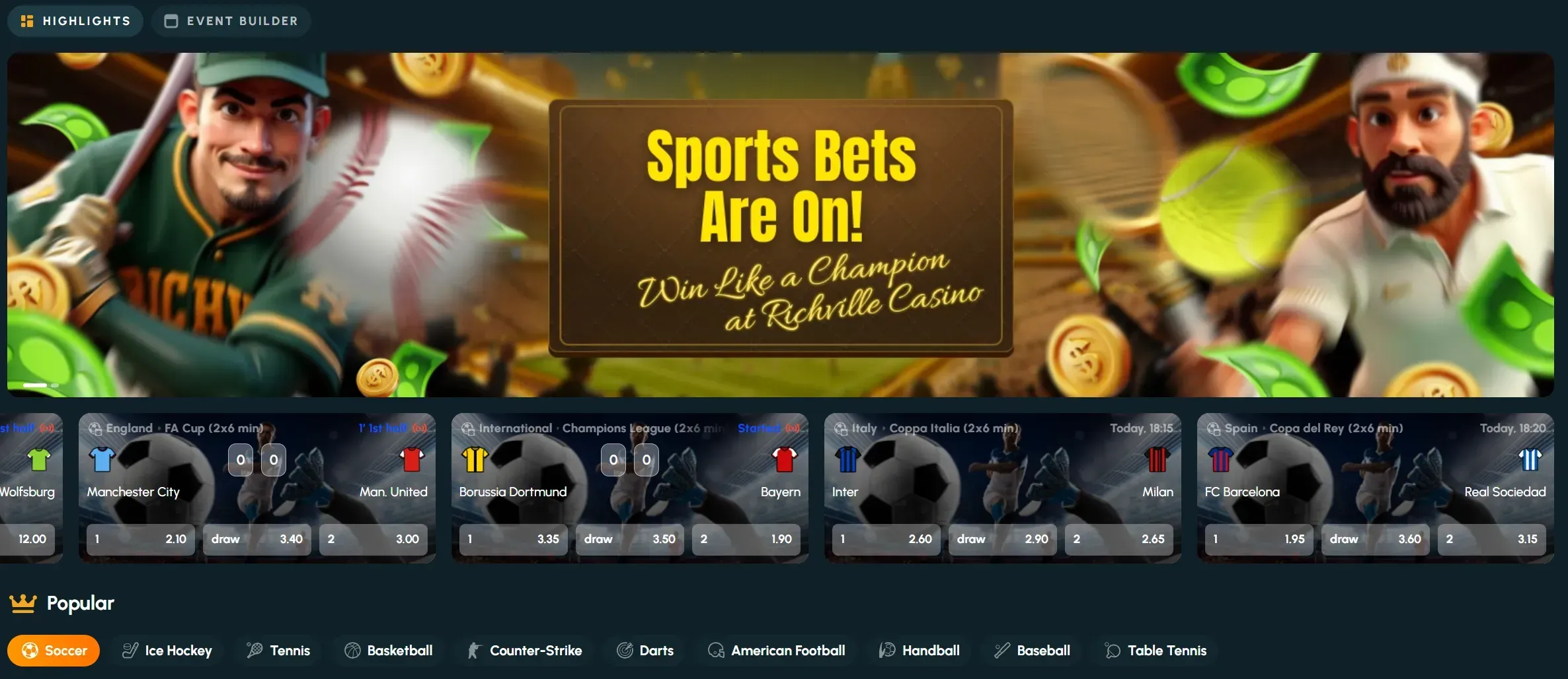 Rollizor Casino sportsbook